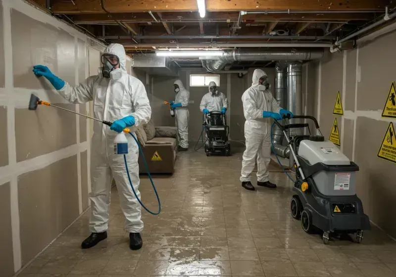 Basement Moisture Removal and Structural Drying process in Florence, SC